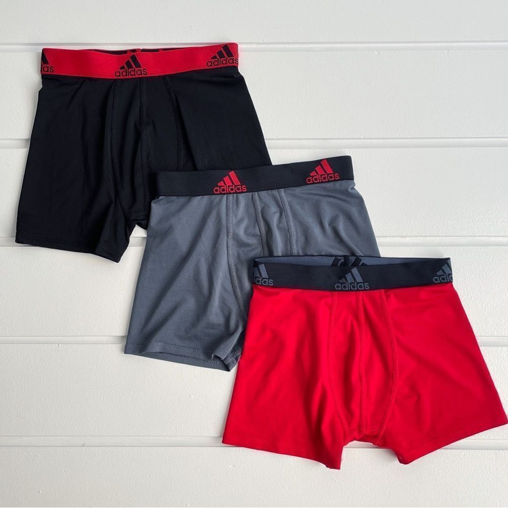 Adidas Kids-Boy's Performance Boxer Briefs Underwear (3-Pack) Size Medium - Picture 2 of 7